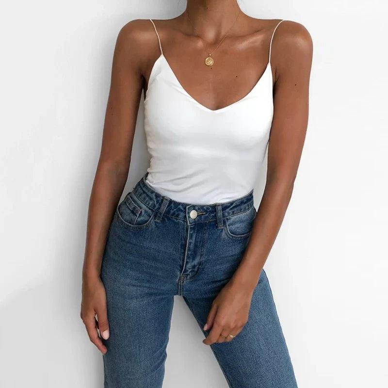 Women Thin Wild Solid Camis Vest Women Tank Tops Female 2023 Summer Sexy Strap Basic Tops Slim Sleeveless Camisole