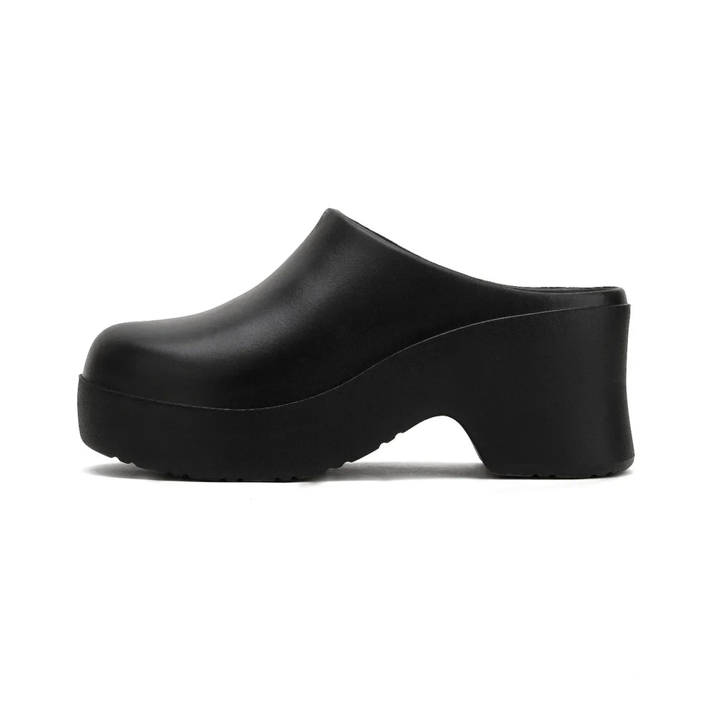 Women's Thick Heel Sandals EVA Half Wrapped Slip-On High Heels Comfortable Summer Slippers Trendy Ins Style Cross-Border Shoes